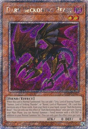 Dark Beckoning Beast (Platinum Secret Rare) (RA03-EN027) - Quarter Century Bonanza 1st Edition Quarter Century Bonanza Yugioh Single  Squirtle Squad Card Shop.