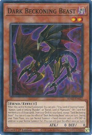 Dark Beckoning Beast (RA03-EN027) - Quarter Century Bonanza 1st Edition Quarter Century Bonanza Yugioh Single  Squirtle Squad Card Shop.