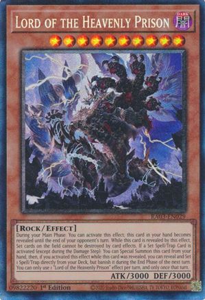 Lord of the Heavenly Prison (PCR) (RA03-EN029) - Quarter Century Bonanza 1st Edition Quarter Century Bonanza Yugioh Single  Squirtle Squad Card Shop.