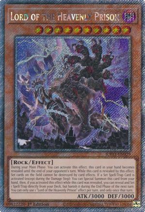 Lord of the Heavenly Prison (Platinum Secret Rare) (RA03-EN029) - Quarter Century Bonanza 1st Edition Quarter Century Bonanza Yugioh Single  Squirtle Squad Card Shop.