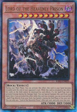 Lord of the Heavenly Prison (PUR) (RA03-EN029) - Quarter Century Bonanza 1st Edition Quarter Century Bonanza Yugioh Single  Squirtle Squad Card Shop.