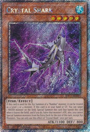 Crystal Shark (Platinum Secret Rare) (RA03-EN031) - Quarter Century Bonanza 1st Edition Quarter Century Bonanza Yugioh Single  Squirtle Squad Card Shop.