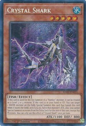 Crystal Shark (Secret Rare) (RA03-EN031) - Quarter Century Bonanza 1st Edition Quarter Century Bonanza Yugioh Single  Squirtle Squad Card Shop.
