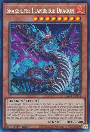 Snake-Eyes Flamberge Dragon (PCR) (RA03-EN033) - Quarter Century Bonanza 1st Edition Quarter Century Bonanza Yugioh Single  Squirtle Squad Card Shop.