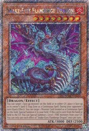 Snake-Eyes Flamberge Dragon (Platinum Secret Rare) (RA03-EN033) - Quarter Century Bonanza 1st Edition Quarter Century Bonanza Yugioh Single  Squirtle Squad Card Shop.