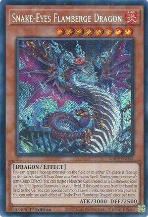 Snake-Eyes Flamberge Dragon (Secret Rare) (RA03-EN033) - Quarter Century Bonanza 1st Edition Quarter Century Bonanza Yugioh Single  Squirtle Squad Card Shop.