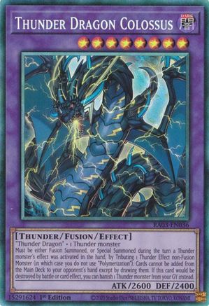 Thunder Dragon Colossus (PCR) (RA03-EN036) - Quarter Century Bonanza 1st Edition Quarter Century Bonanza Yugioh Single  Squirtle Squad Card Shop.