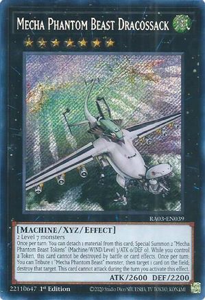 Mecha Phantom Beast Dracossack (Secret Rare) (RA03-EN039) - Quarter Century Bonanza 1st Edition Quarter Century Bonanza Yugioh Single  Squirtle Squad Card Shop.