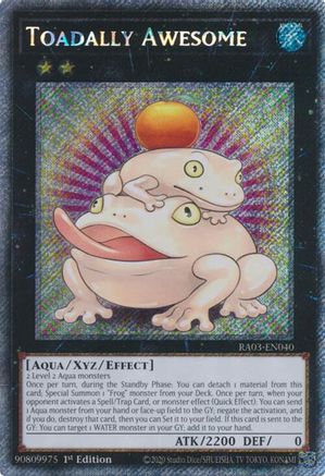Toadally Awesome (Platinum Secret Rare) (RA03-EN040) - Quarter Century Bonanza 1st Edition Quarter Century Bonanza Yugioh Single  Squirtle Squad Card Shop.