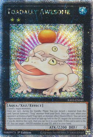 Toadally Awesome (Quarter Century Secret Rare) (RA03-EN040) - Quarter Century Bonanza 1st Edition Quarter Century Bonanza Yugioh Single  Squirtle Squad Card Shop.