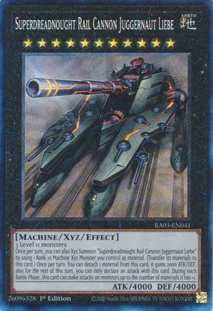 Superdreadnought Rail Cannon Juggernaut Liebe (PCR) (RA03-EN041) - Quarter Century Bonanza 1st Edition Quarter Century Bonanza Yugioh Single  Squirtle Squad Card Shop.