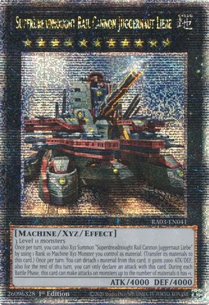 Superdreadnought Rail Cannon Juggernaut Liebe (Alternate Art) (Quarter Century Secret Rare) (RA03-EN041) - Quarter Century Bonanza 1st Edition Quarter Century Bonanza Yugioh Single  Squirtle Squad Card Shop.