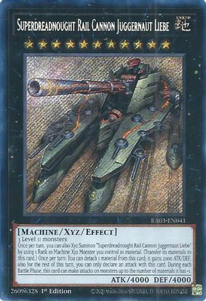 Superdreadnought Rail Cannon Juggernaut Liebe (Secret Rare) (RA03-EN041) - Quarter Century Bonanza 1st Edition Quarter Century Bonanza Yugioh Single  Squirtle Squad Card Shop.
