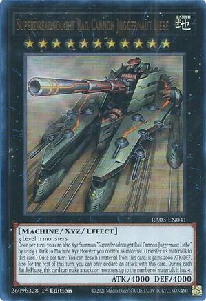 Superdreadnought Rail Cannon Juggernaut Liebe (UR) (RA03-EN041) - Quarter Century Bonanza 1st Edition Quarter Century Bonanza Yugioh Single  Squirtle Squad Card Shop.