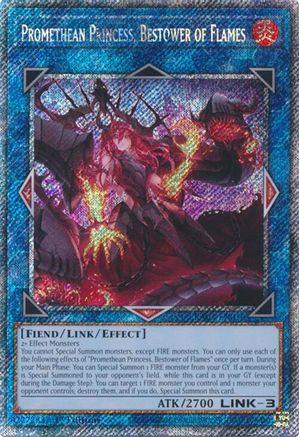 Promethean Princess, Bestower of Flames (Platinum Secret Rare) (RA03-EN050) - Quarter Century Bonanza 1st Edition Quarter Century Bonanza Yugioh Single  Squirtle Squad Card Shop.