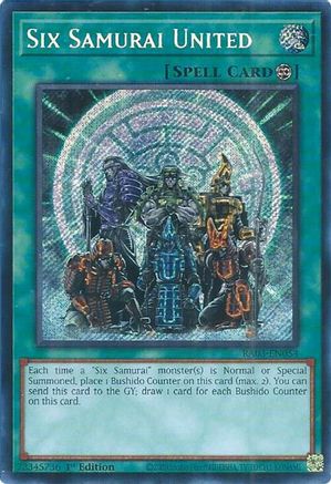 Six Samurai United (Secret Rare) (RA03-EN054) - Quarter Century Bonanza 1st Edition Quarter Century Bonanza Yugioh Single  Squirtle Squad Card Shop.