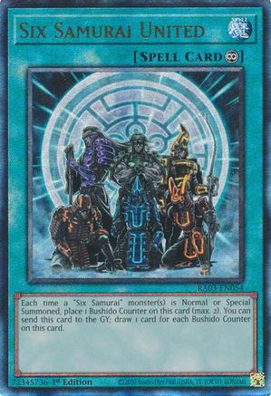 Six Samurai United (PUR) (RA03-EN054) - Quarter Century Bonanza 1st Edition Quarter Century Bonanza Yugioh Single  Squirtle Squad Card Shop.