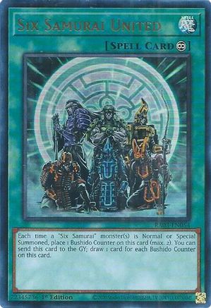 Six Samurai United (UR) (RA03-EN054) - Quarter Century Bonanza 1st Edition Quarter Century Bonanza Yugioh Single  Squirtle Squad Card Shop.