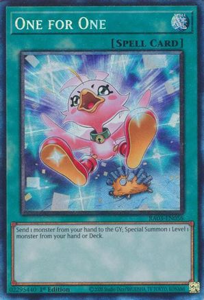 One for One (Alternate Art) (PCR) (RA03-EN056) - Quarter Century Bonanza 1st Edition Quarter Century Bonanza Yugioh Single  Squirtle Squad Card Shop.