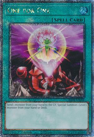 One for One (Quarter Century Secret Rare) (RA03-EN056) - Quarter Century Bonanza 1st Edition Quarter Century Bonanza Yugioh Single  Squirtle Squad Card Shop.
