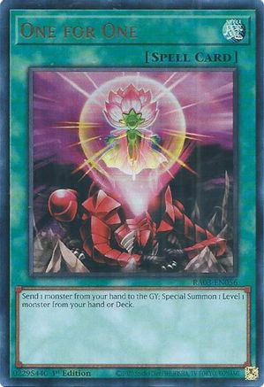 One for One (UR) (RA03-EN056) - Quarter Century Bonanza 1st Edition Quarter Century Bonanza Yugioh Single  Squirtle Squad Card Shop.