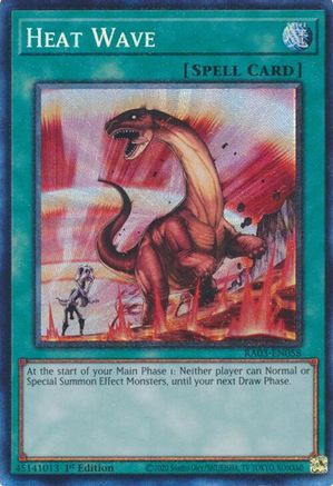 Heat Wave (PCR) (RA03-EN058) - Quarter Century Bonanza 1st Edition Quarter Century Bonanza Yugioh Single  Squirtle Squad Card Shop.