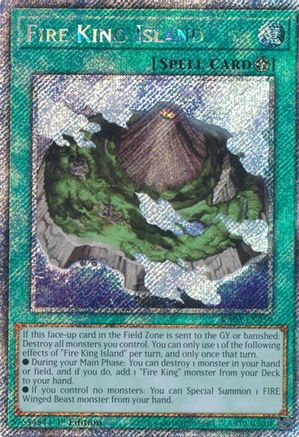 Fire King Island (Platinum Secret Rare) (RA03-EN059) - Quarter Century Bonanza 1st Edition Quarter Century Bonanza Yugioh Single  Squirtle Squad Card Shop.