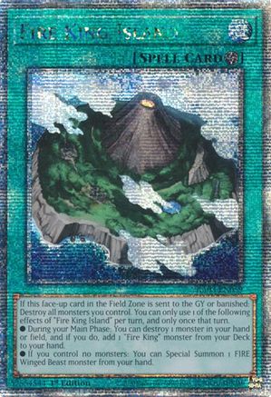 Fire King Island (Quarter Century Secret Rare) (RA03-EN059) - Quarter Century Bonanza 1st Edition Quarter Century Bonanza Yugioh Single  Squirtle Squad Card Shop.