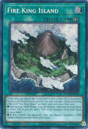 Fire King Island (Secret Rare) (RA03-EN059) - Quarter Century Bonanza 1st Edition Quarter Century Bonanza Yugioh Single  Squirtle Squad Card Shop.