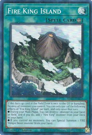Fire King Island (RA03-EN059) - Quarter Century Bonanza 1st Edition Quarter Century Bonanza Yugioh Single  Squirtle Squad Card Shop.