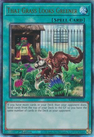 That Grass Looks Greener (PUR) (RA03-EN063) - Quarter Century Bonanza 1st Edition Quarter Century Bonanza Yugioh Single  Squirtle Squad Card Shop.