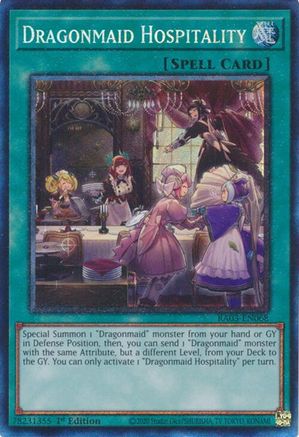 Dragonmaid Hospitality (PCR) (RA03-EN068) - Quarter Century Bonanza 1st Edition Quarter Century Bonanza Yugioh Single  Squirtle Squad Card Shop.