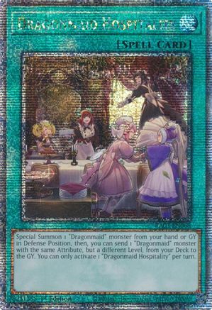Dragonmaid Hospitality (Quarter Century Secret Rare) (RA03-EN068) - Quarter Century Bonanza 1st Edition Quarter Century Bonanza Yugioh Single  Squirtle Squad Card Shop.