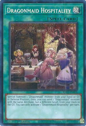 Dragonmaid Hospitality (Secret Rare) (RA03-EN068) - Quarter Century Bonanza 1st Edition Quarter Century Bonanza Yugioh Single  Squirtle Squad Card Shop.