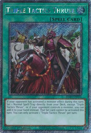 Triple Tactics Thrust (Platinum Secret Rare) (RA03-EN072) - Quarter Century Bonanza 1st Edition Quarter Century Bonanza Yugioh Single  Squirtle Squad Card Shop.