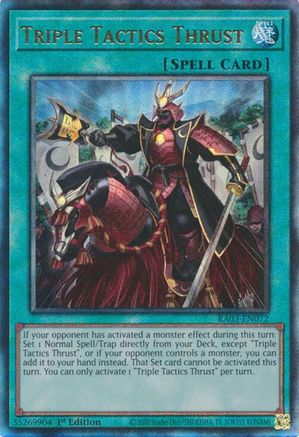 Triple Tactics Thrust (PUR) (RA03-EN072) - Quarter Century Bonanza 1st Edition Quarter Century Bonanza Yugioh Single  Squirtle Squad Card Shop.