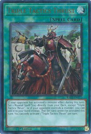 Triple Tactics Thrust (UR) (RA03-EN072) - Quarter Century Bonanza 1st Edition Quarter Century Bonanza Yugioh Single  Squirtle Squad Card Shop.