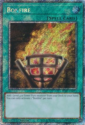 Bonfire (Platinum Secret Rare) (RA03-EN073) - Quarter Century Bonanza 1st Edition Quarter Century Bonanza Yugioh Single  Squirtle Squad Card Shop.