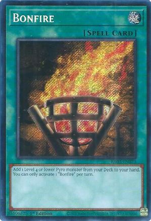 Bonfire (Secret Rare) (RA03-EN073) - Quarter Century Bonanza 1st Edition Quarter Century Bonanza Yugioh Single  Squirtle Squad Card Shop.