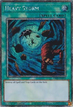 Heavy Storm (Platinum Secret Rare) (RA03-EN092) - Quarter Century Bonanza 1st Edition Quarter Century Bonanza Yugioh Single  Squirtle Squad Card Shop.