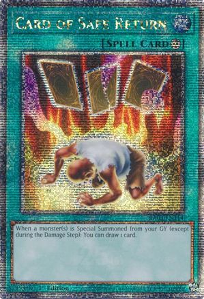 Card of Safe Return (Quarter Century Secret Rare) (RA03-EN114) - Quarter Century Bonanza 1st Edition Quarter Century Bonanza Yugioh Single  Squirtle Squad Card Shop.