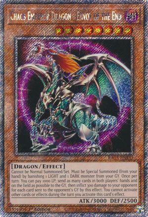 Chaos Emperor Dragon - Envoy of the End (Platinum Secret Rare) (RA03-EN133) - Quarter Century Bonanza 1st Edition Quarter Century Bonanza Yugioh Single  Squirtle Squad Card Shop.