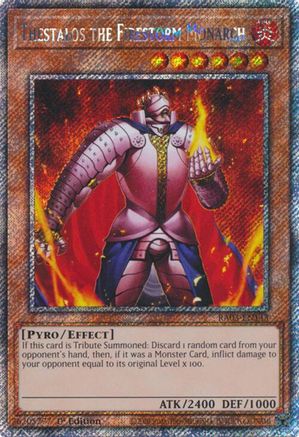 Thestalos the Firestorm Monarch (Platinum Secret Rare) (RA03-EN143) - Quarter Century Bonanza 1st Edition Quarter Century Bonanza Yugioh Single  Squirtle Squad Card Shop.