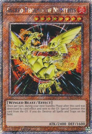 Sacred Phoenix of Nephthys (Platinum Secret Rare) (RA03-EN147) - Quarter Century Bonanza 1st Edition Quarter Century Bonanza Yugioh Single  Squirtle Squad Card Shop.