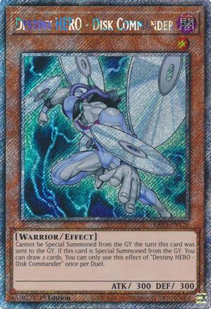 Destiny HERO - Disk Commander (Platinum Secret Rare) (RA03-EN176) - Quarter Century Bonanza 1st Edition Quarter Century Bonanza Yugioh Single  Squirtle Squad Card Shop.