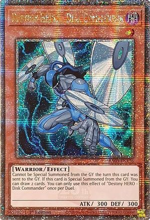 Destiny HERO - Disk Commander (Quarter Century Secret Rare) (RA03-EN176) - Quarter Century Bonanza 1st Edition Quarter Century Bonanza Yugioh Single  Squirtle Squad Card Shop.
