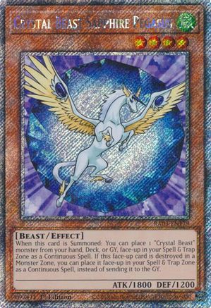 Crystal Beast Sapphire Pegasus (Platinum Secret Rare) (RA03-EN179) - Quarter Century Bonanza 1st Edition Quarter Century Bonanza Yugioh Single  Squirtle Squad Card Shop.