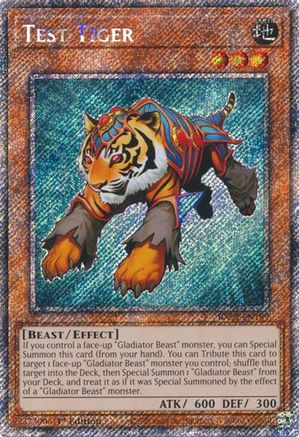 Test Tiger (Platinum Secret Rare) (RA03-EN189) - Quarter Century Bonanza 1st Edition Quarter Century Bonanza Yugioh Single  Squirtle Squad Card Shop.