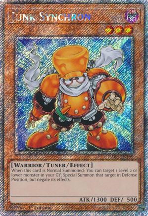 Junk Synchron (Platinum Secret Rare) (RA03-EN199) - Quarter Century Bonanza 1st Edition Quarter Century Bonanza Yugioh Single  Squirtle Squad Card Shop.