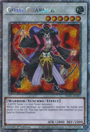 Goyo Guardian (Platinum Secret Rare) (RA03-EN202) - Quarter Century Bonanza 1st Edition Quarter Century Bonanza Yugioh Single  Squirtle Squad Card Shop.